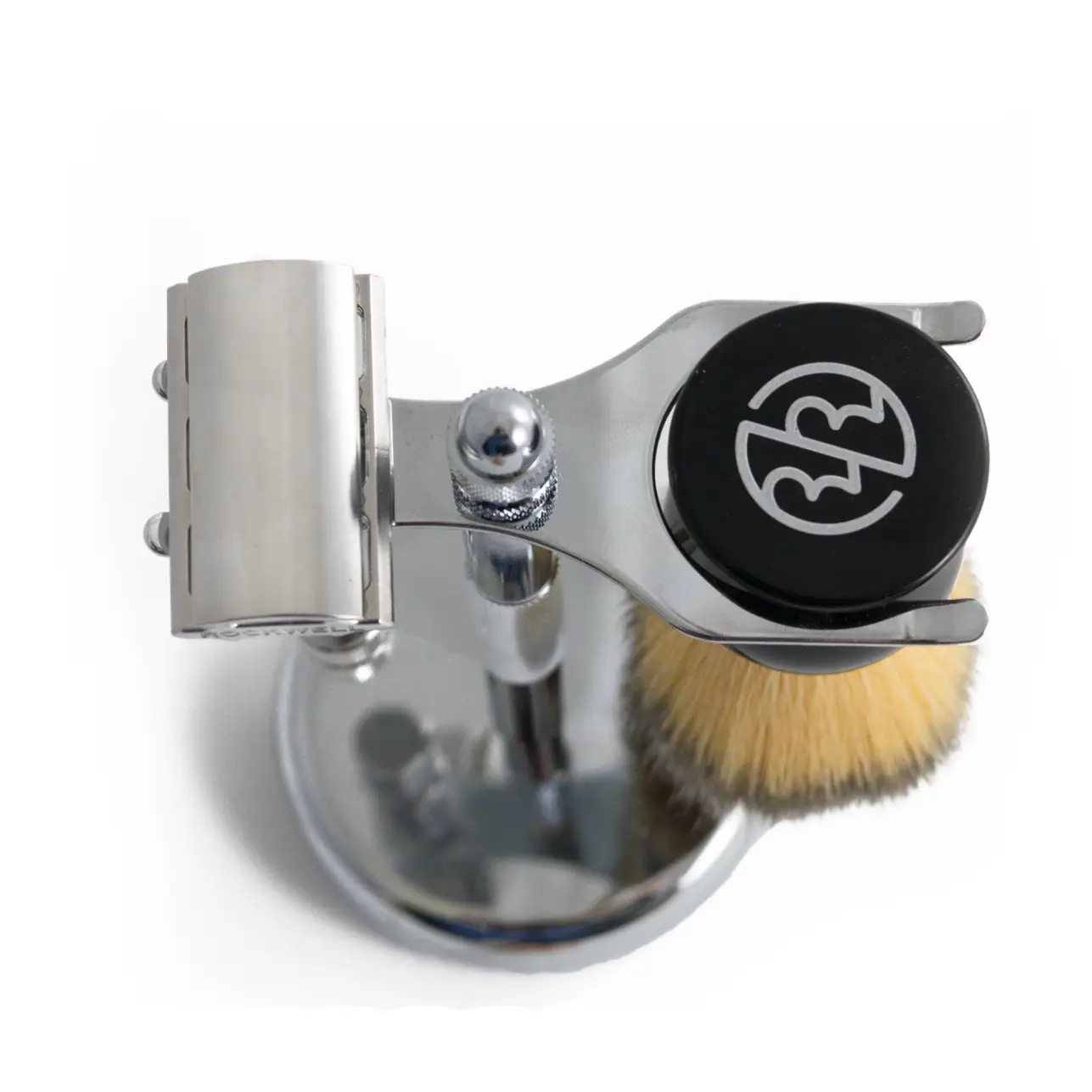 2C Safety Razor & Shaving Brush 3 Piece Gift Set - Image 3