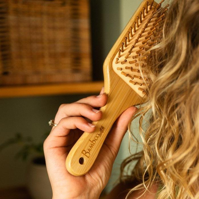 Bamboo Paddle Hairbrush - Image 2