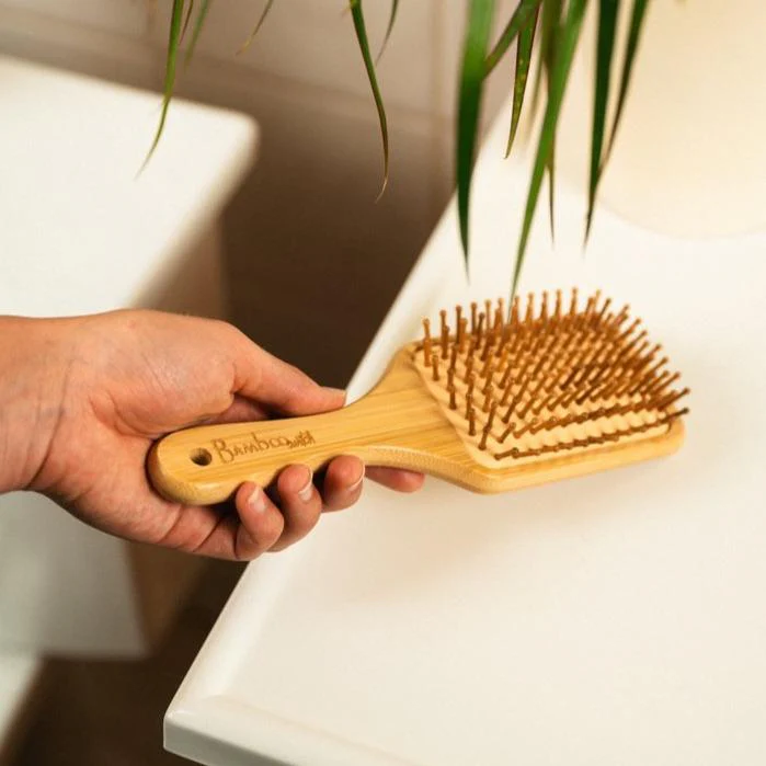 Bamboo Paddle Hairbrush - Image 3