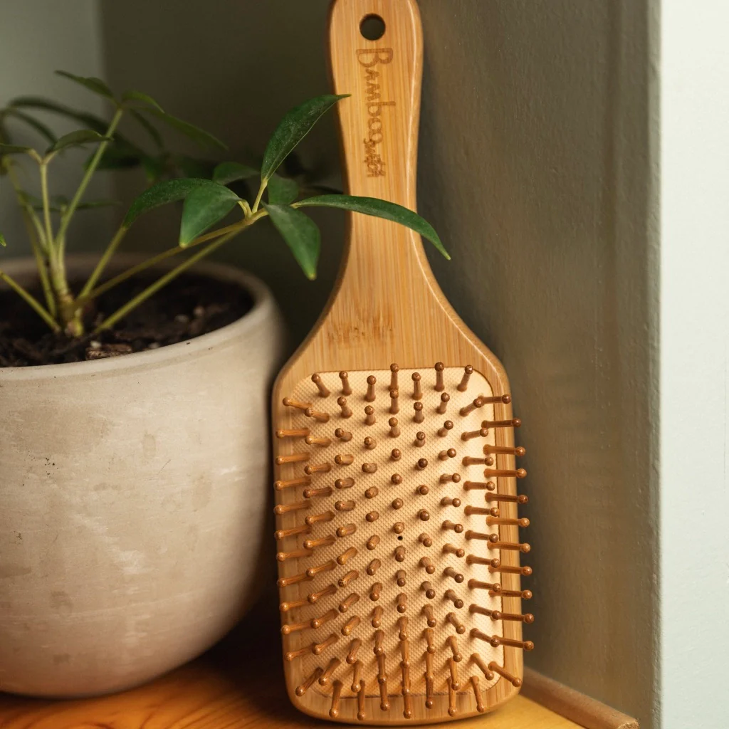 Bamboo Paddle Hairbrush - Image 4