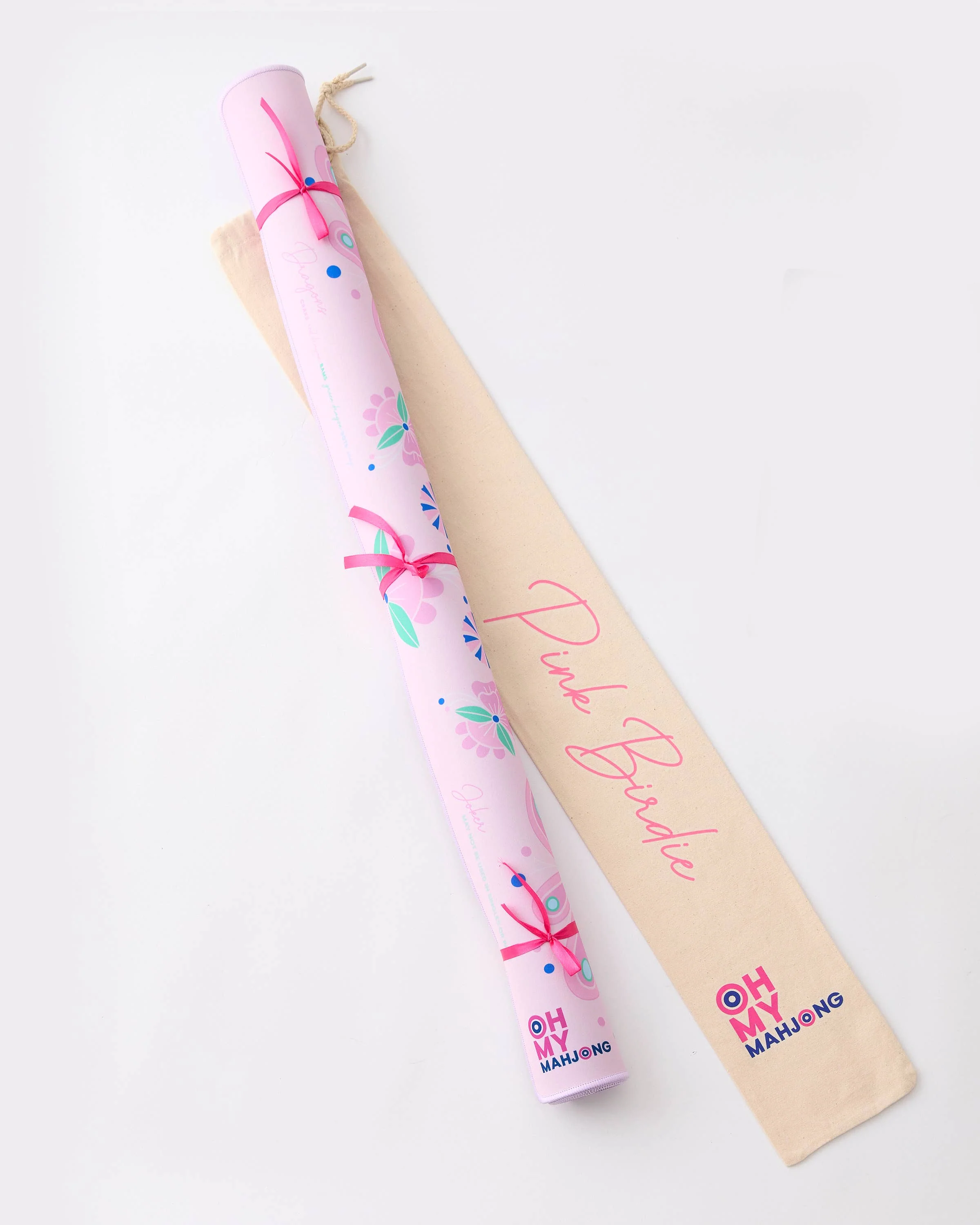 Birdie Pink Mahjong Mat - Image 3