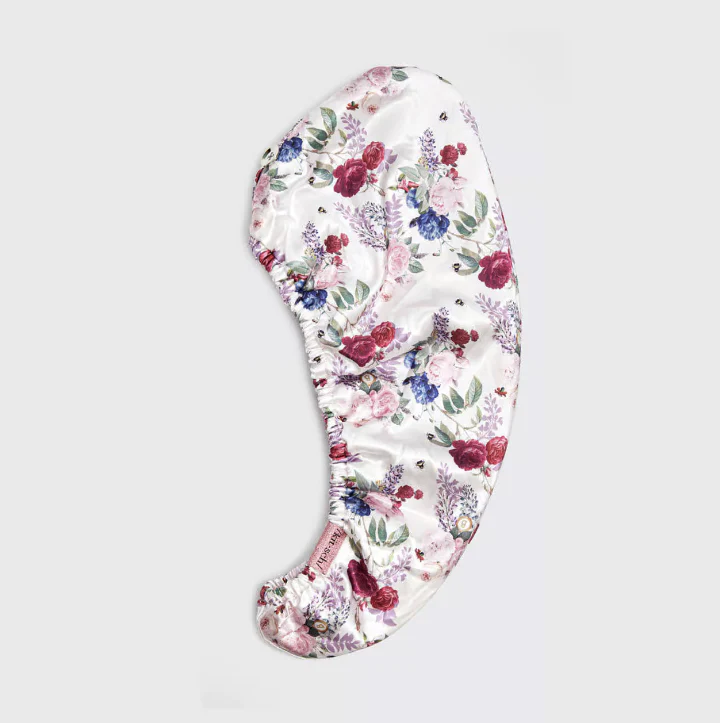 Bridgerton x Kitsch Satin-Wrapped Hair Towel - Floral - Image 3