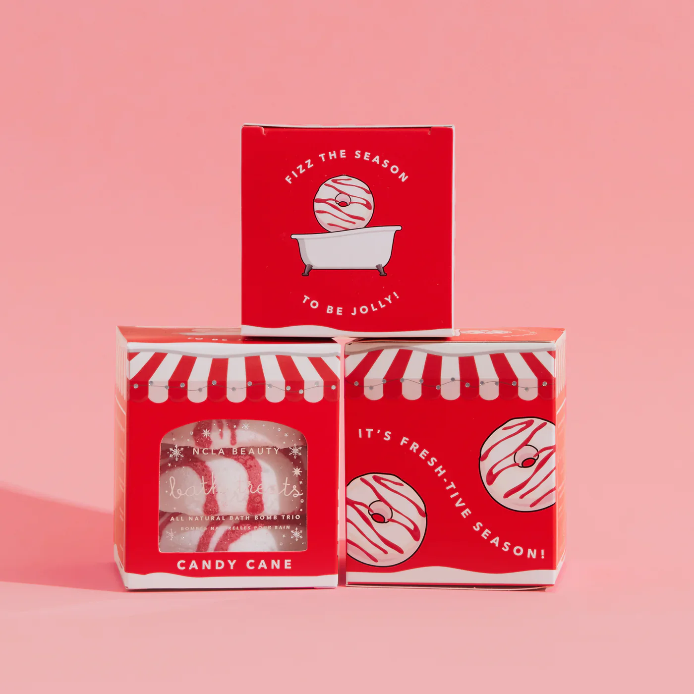 Candy Cane Bath Bomb Trio - Image 3