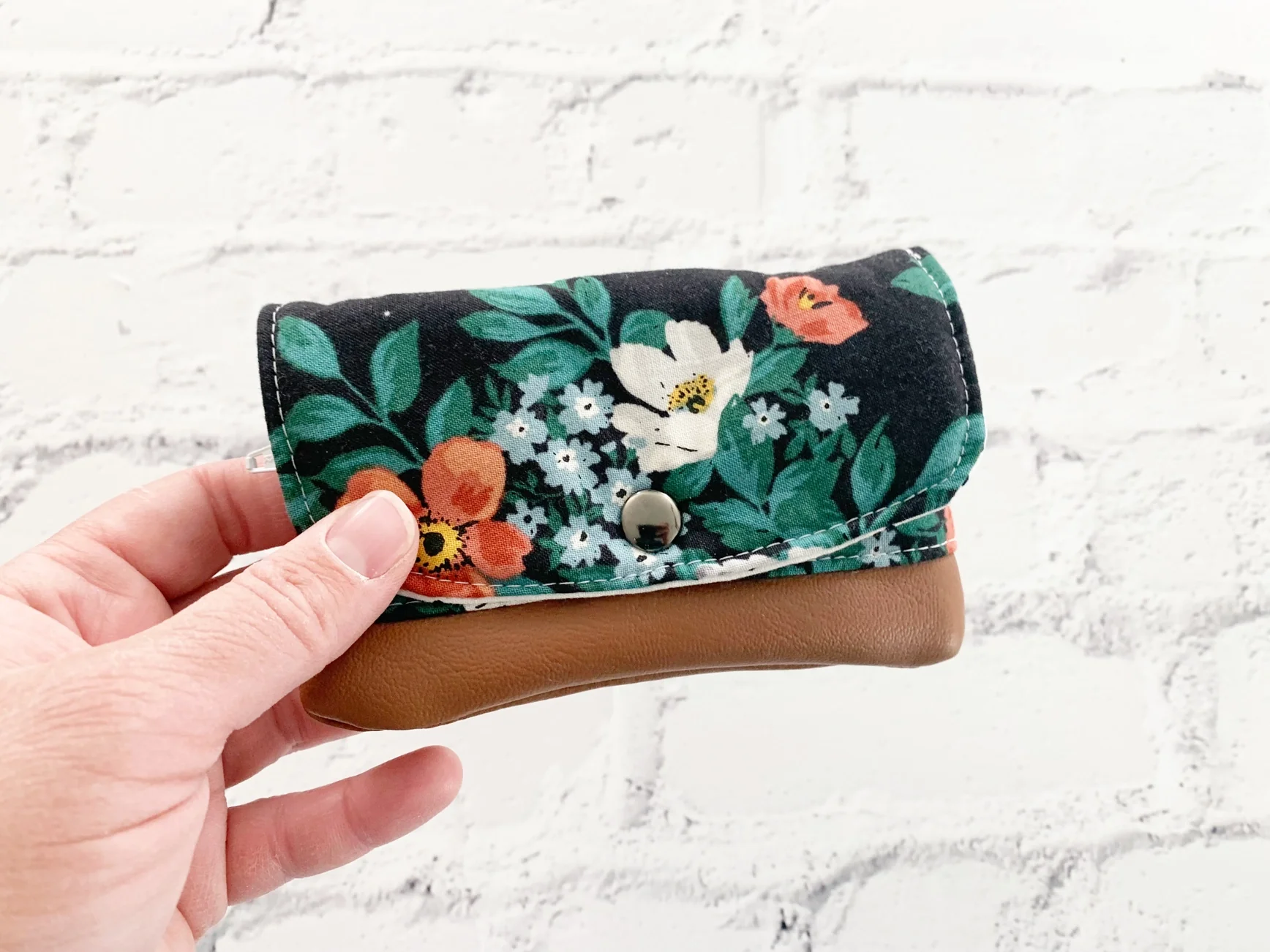 Card Wallet Pouch with Vegan Leather Base - Image 3