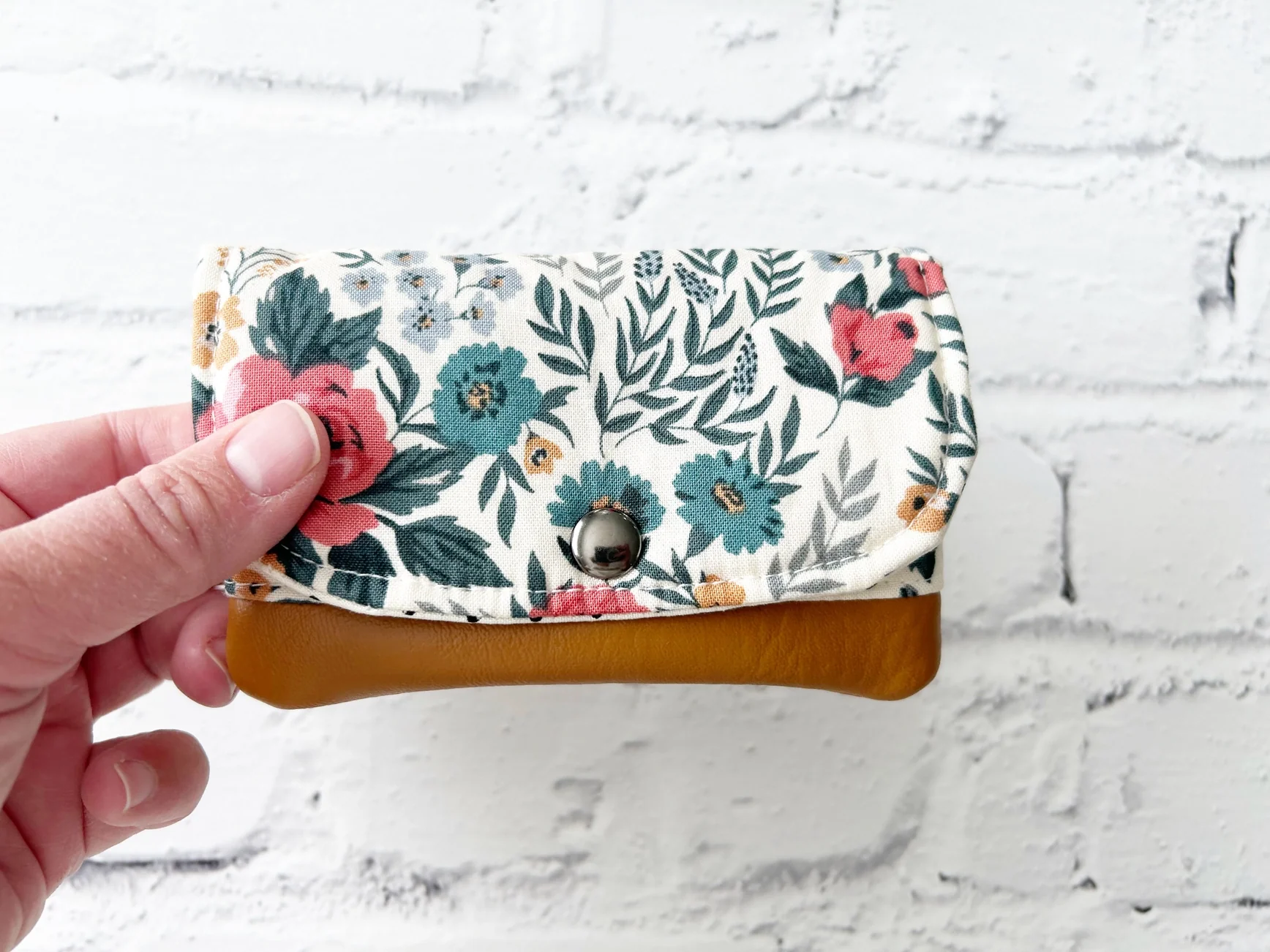 Card Wallet Pouch with Vegan Leather Base - Image 5