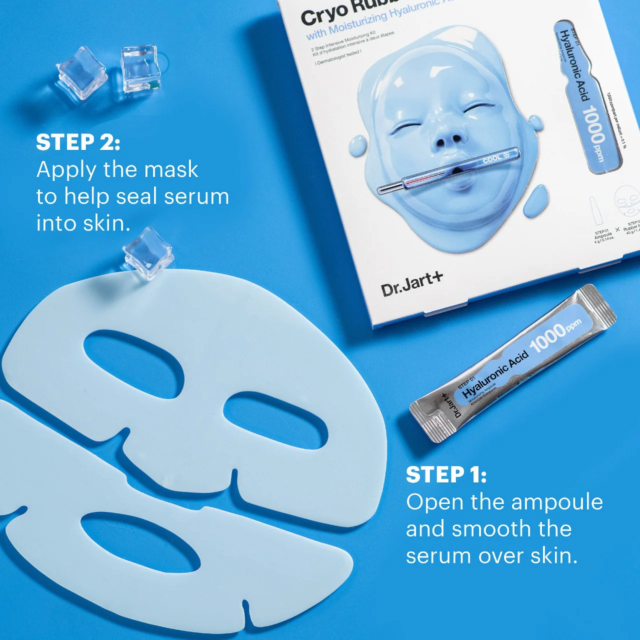 Cryo Rubber Mask with Moisturizing Hyaluronic Acid Ampoule - Image 3
