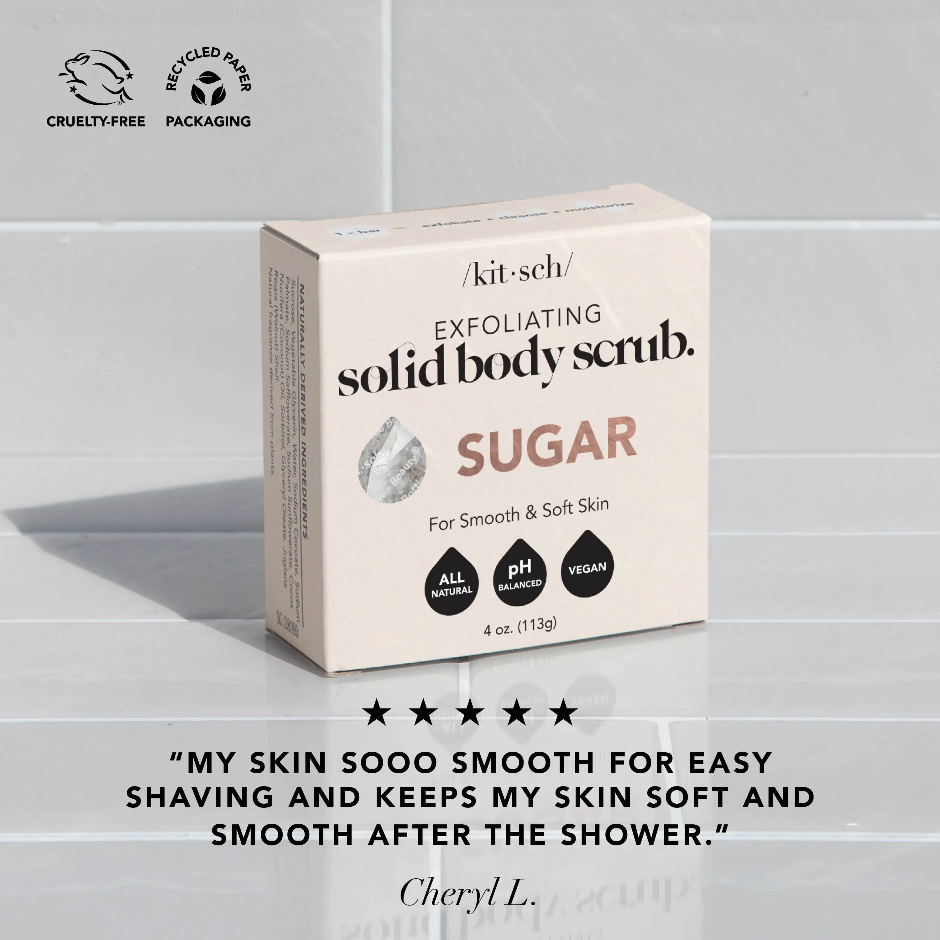 Exfoliating Sugar Solid Body Scrub - Image 5