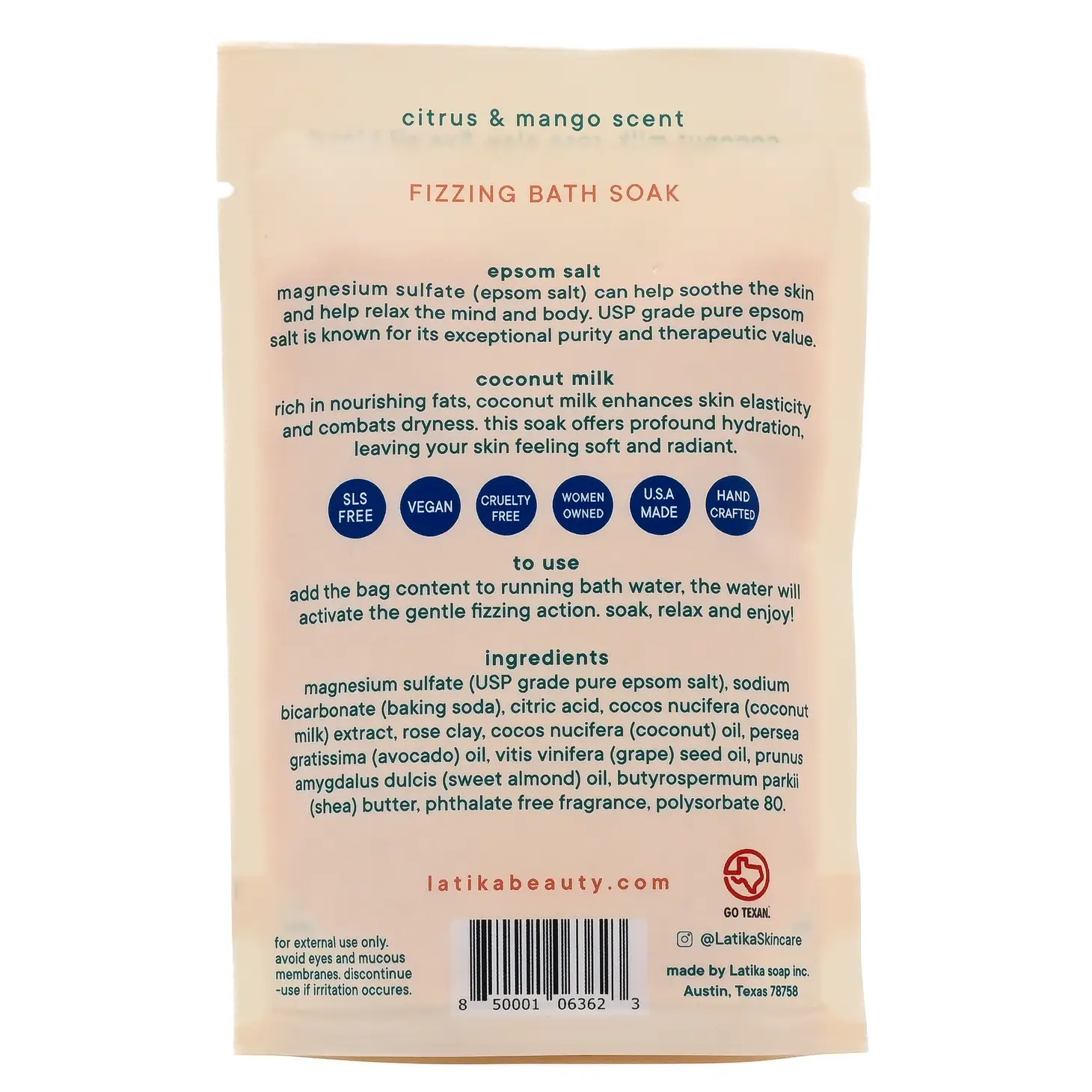 Fizzing Bath Soak with Coconut Milk, Rose Clay and Oil Blend - Image 6