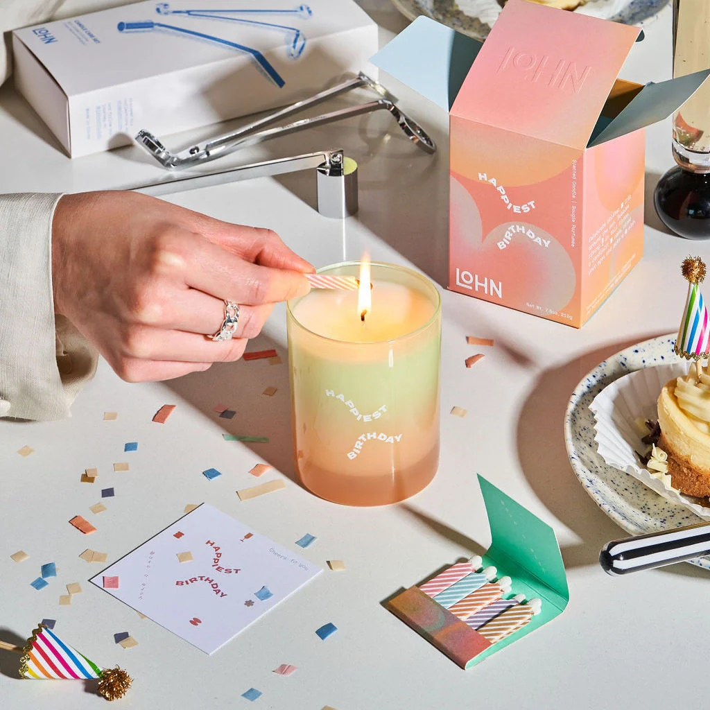 Happiest Birthday Candle - Citrus, Fig & Sandalwood - Image 2