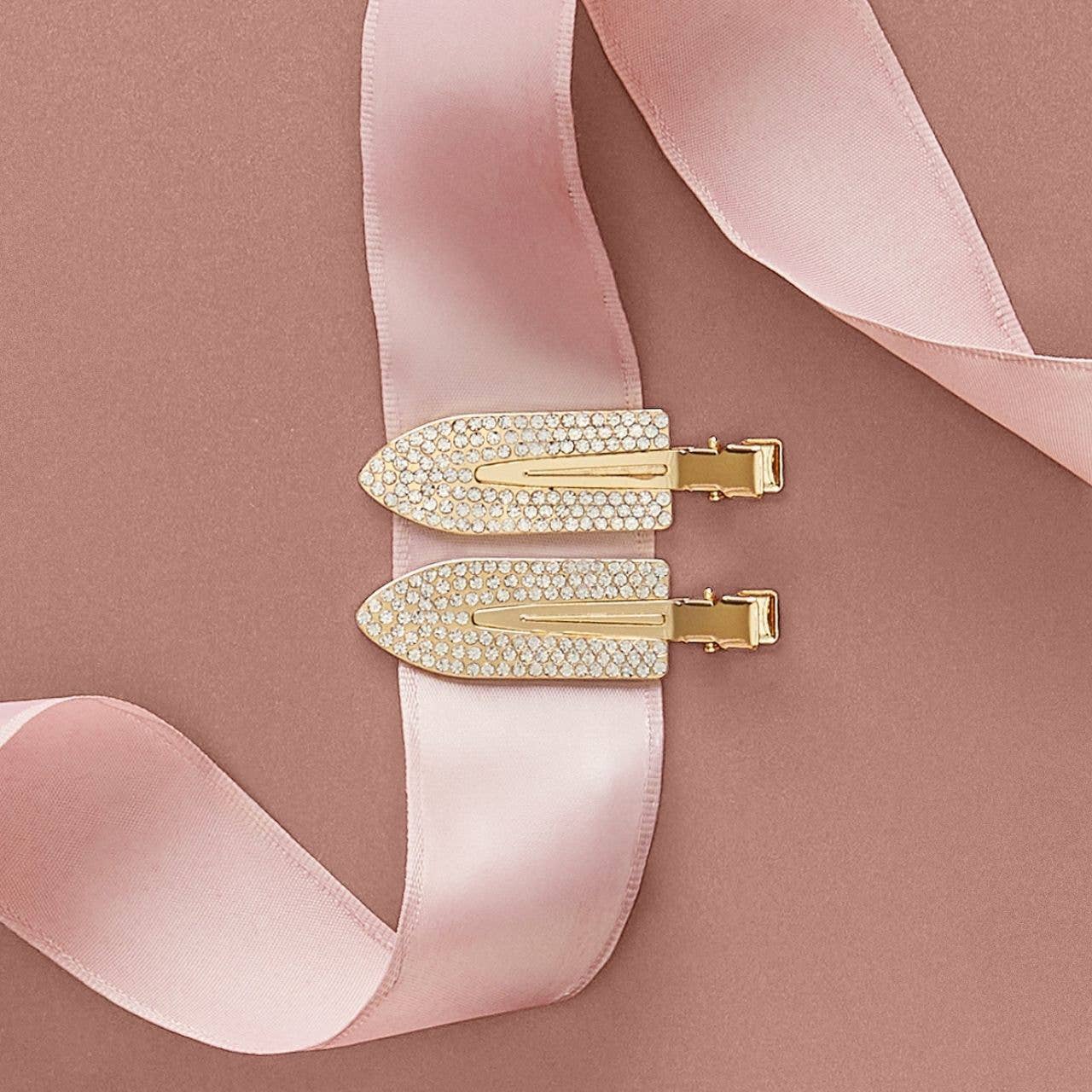 Holiday Gift of Glam Creaseless Clips 2pc Set - Rhinestone - Image 4