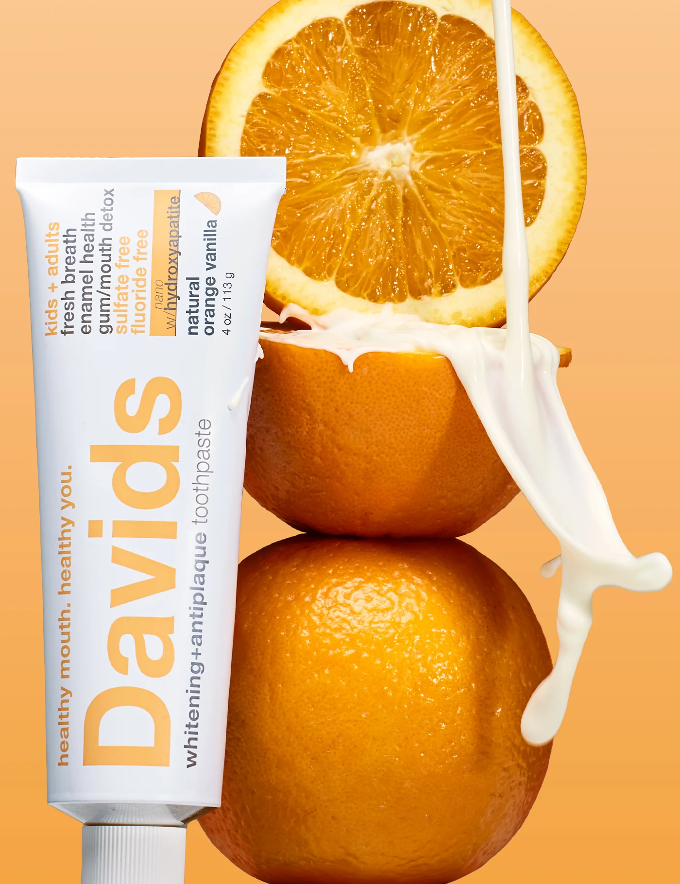 Kids + Adults Nano-Hydroxyapatite Toothpaste  -  Orange Vanilla - Image 2