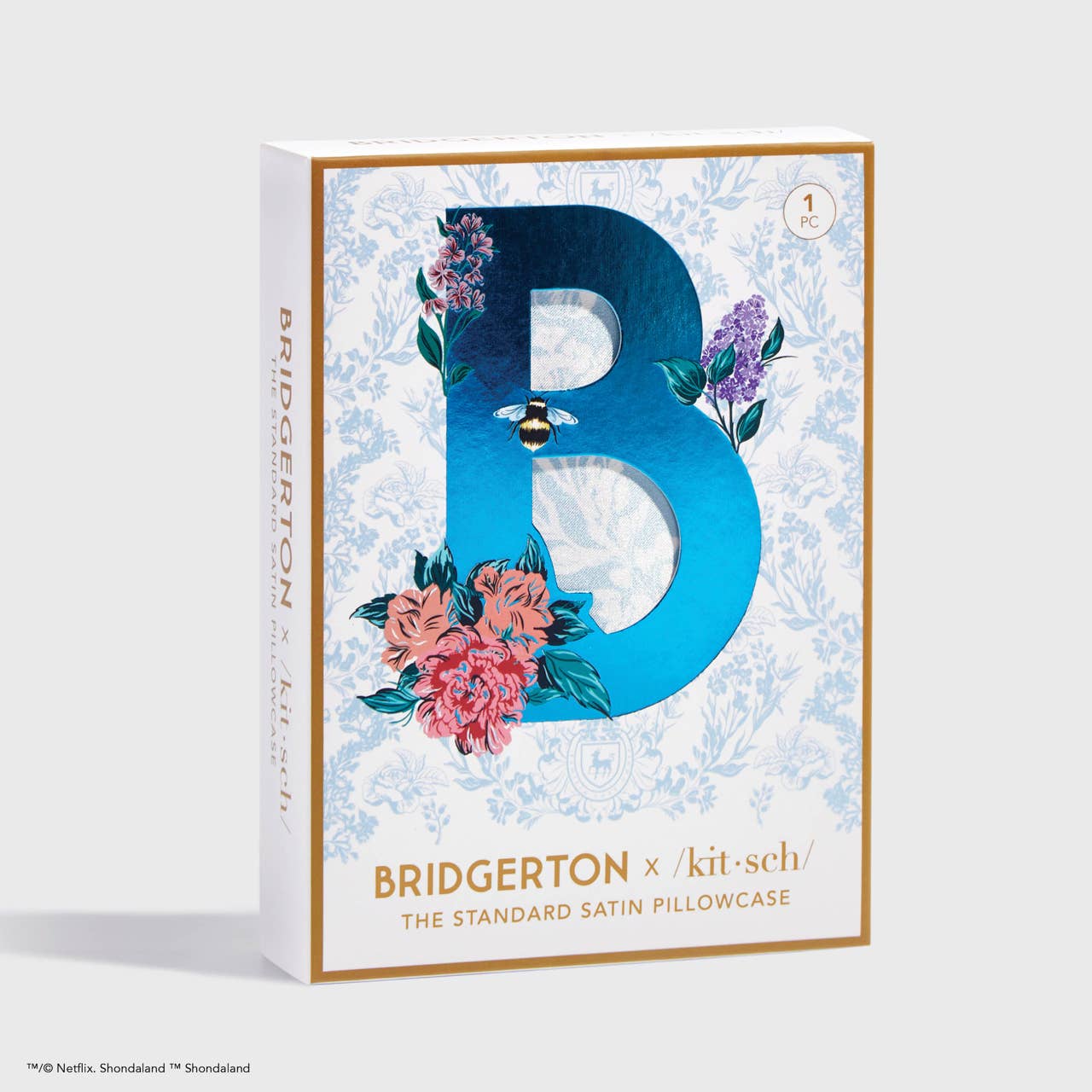 Kitsch x Bridgerton Satin Pillowcase / Toile De Blue - Image 6