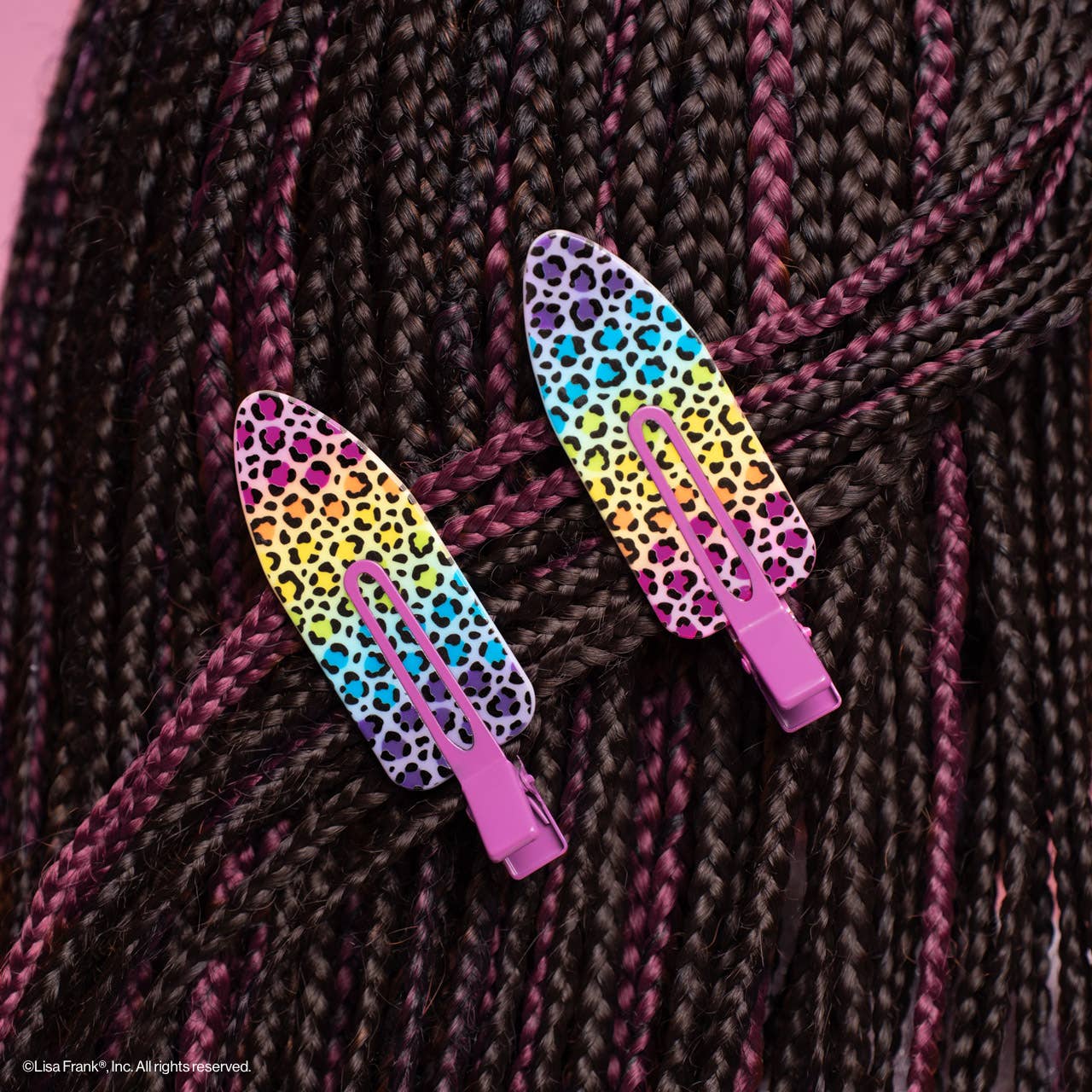 Lisa Frank x Kitsch XL Creaseless Clips in Rainbow Leopard - Image 6