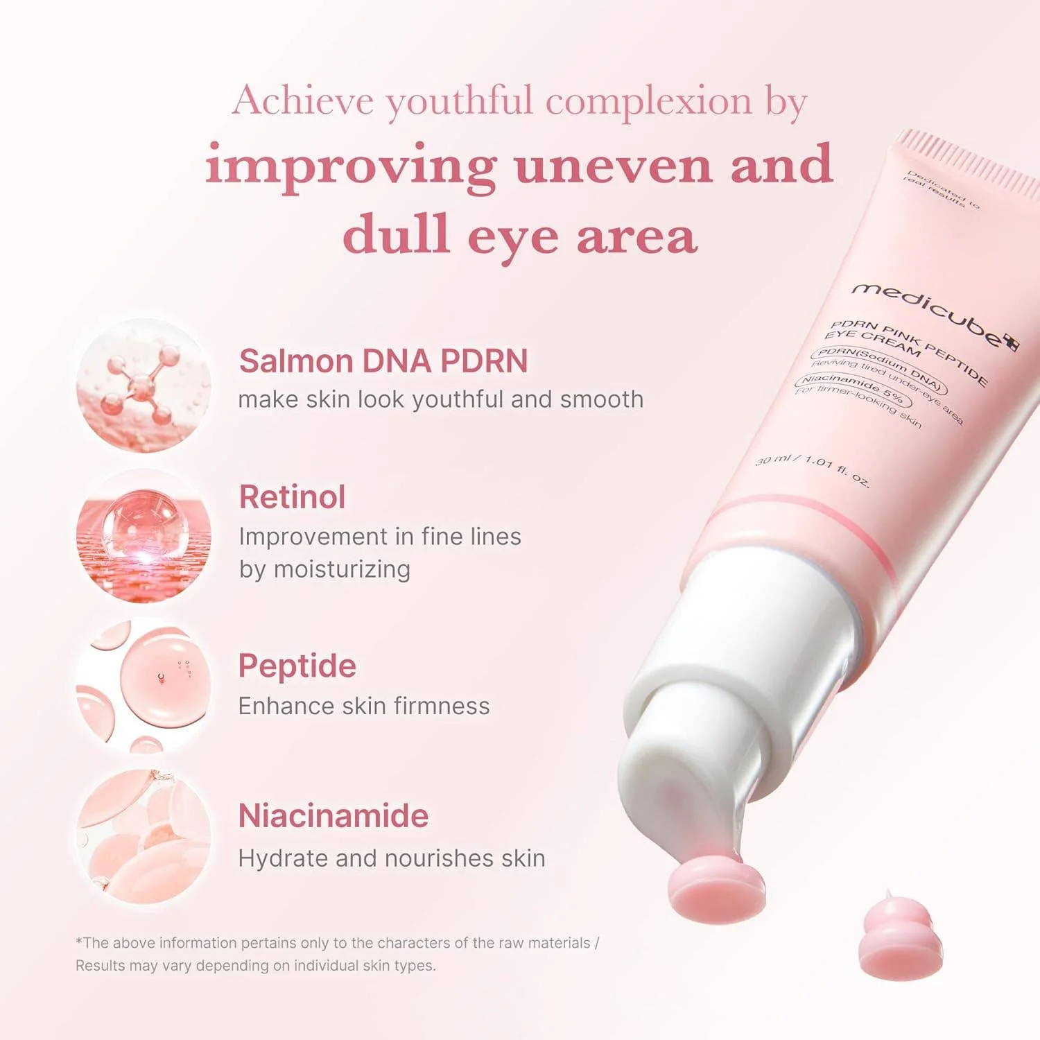 MEDICUBE Salmon DNA PDRN Pink Peptide Eye Serum - Image 3