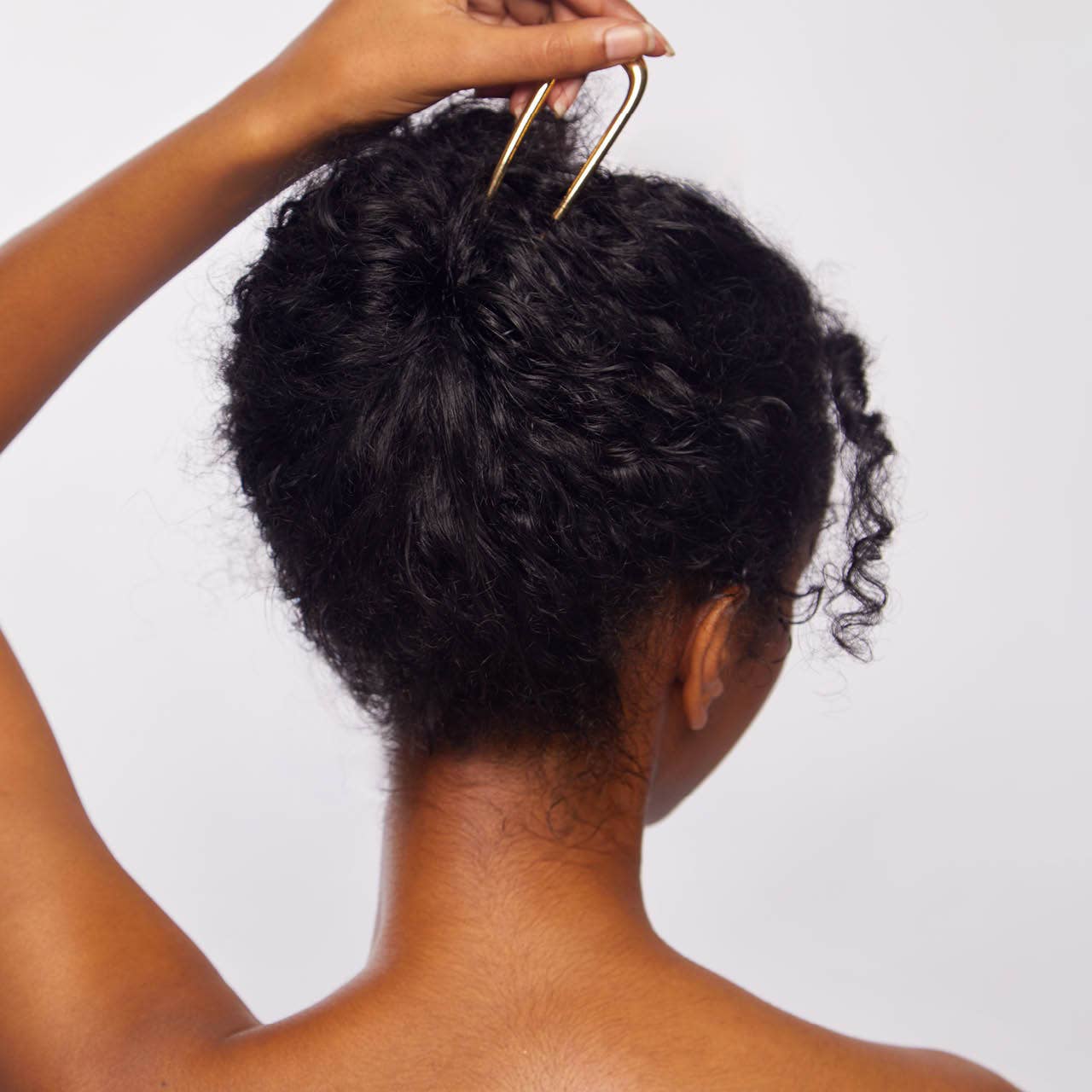 Metal French Hair Pin 1pc- Gold - Image 6