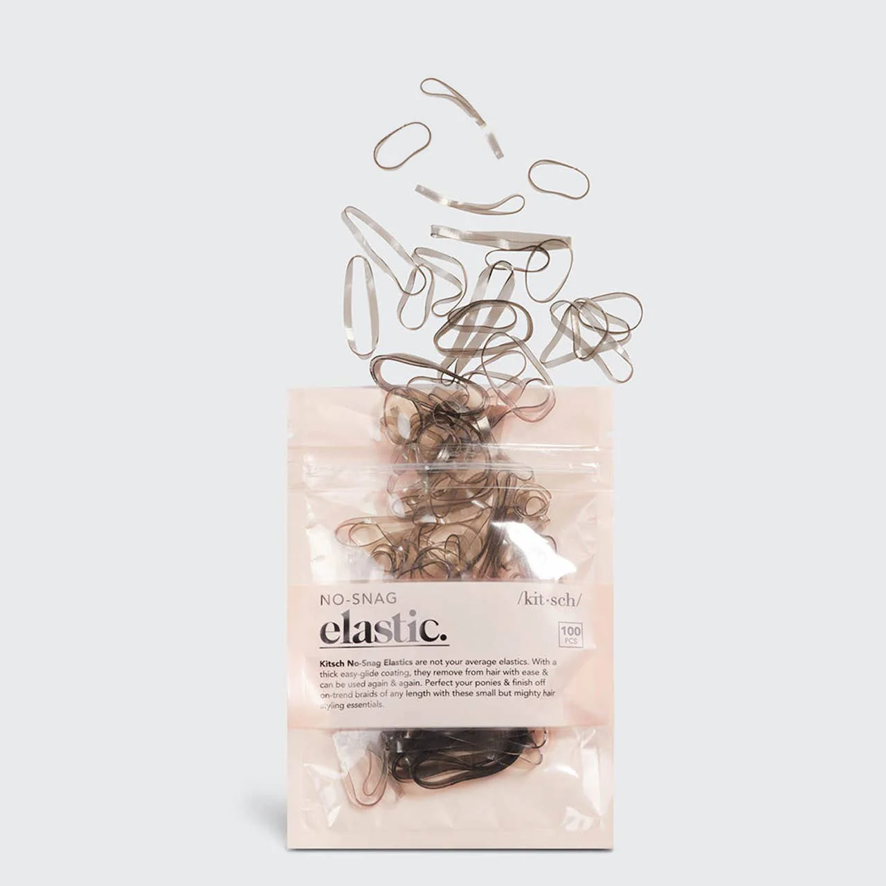 No-Snag Elastic 100pc - Brown - Image 3