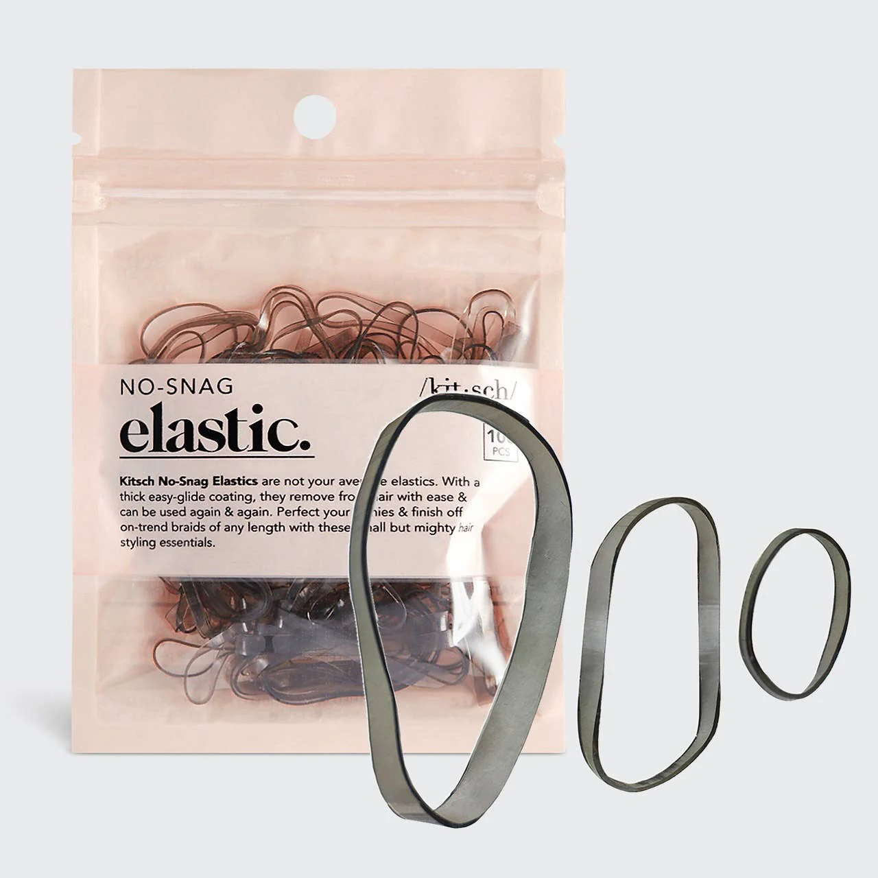 No-Snag Elastic 100pc - Brown - Image 4