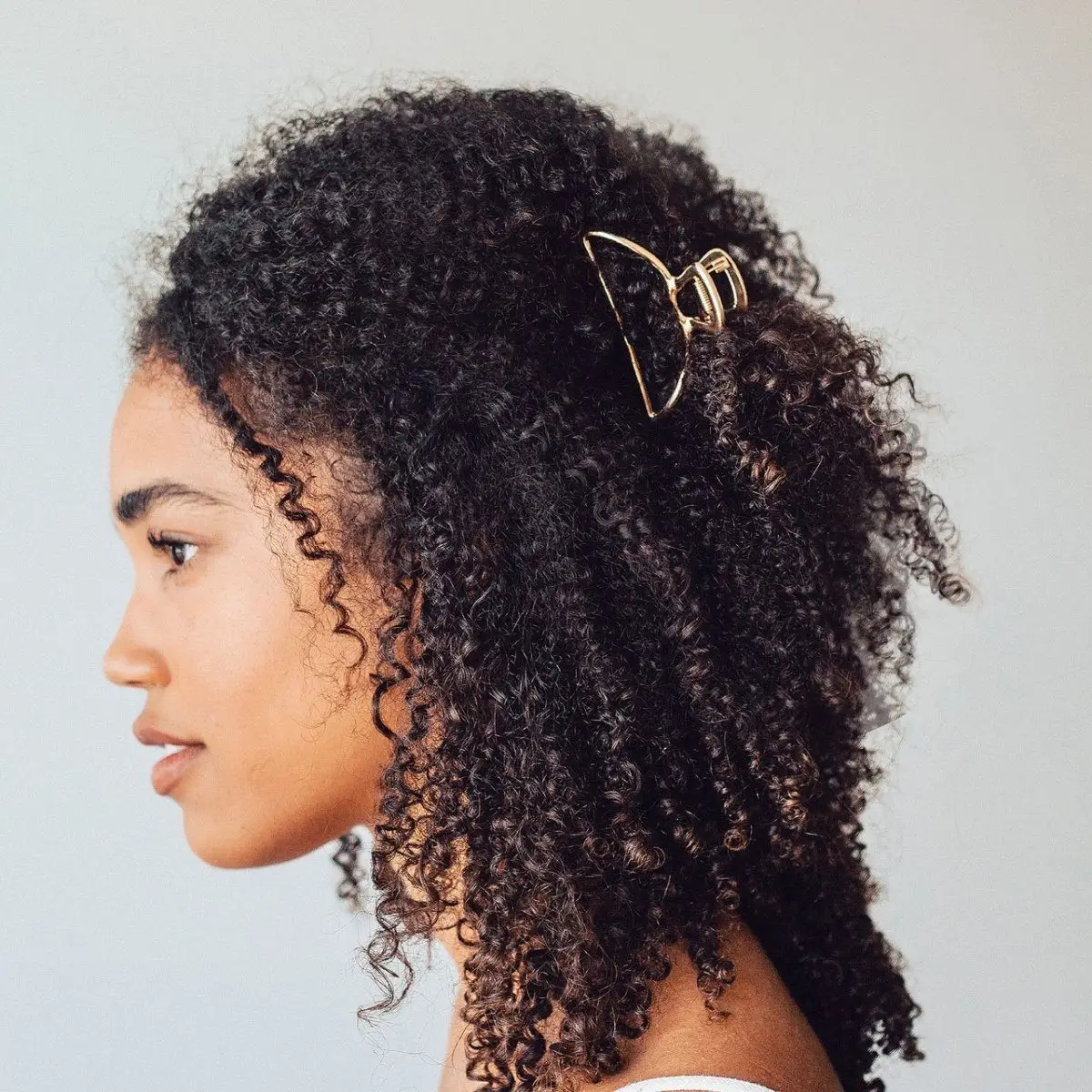 Open Shape Claw Clip - Gold - Image 4
