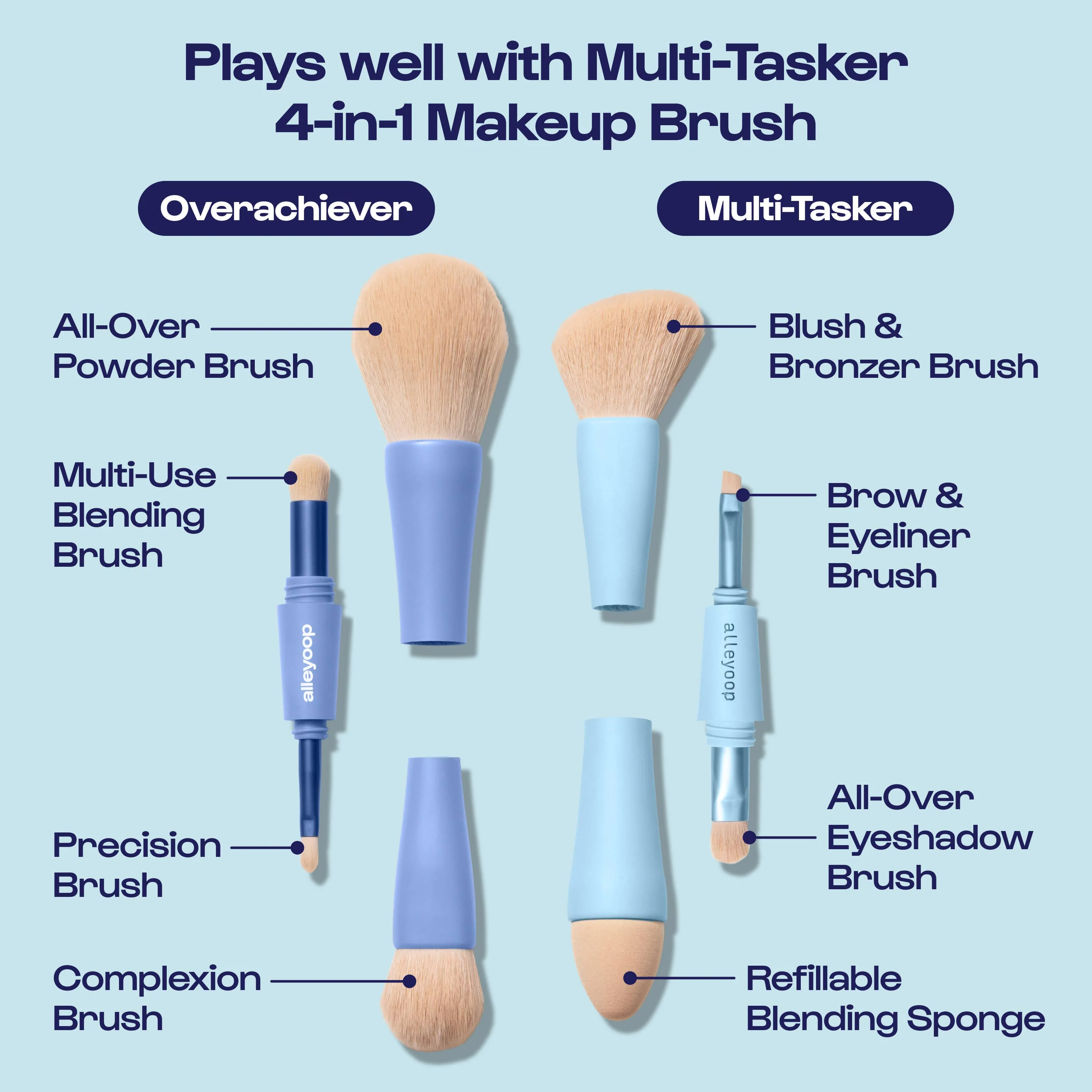 Overachiever - 4-in-1 Makeup Brushes - Image 6