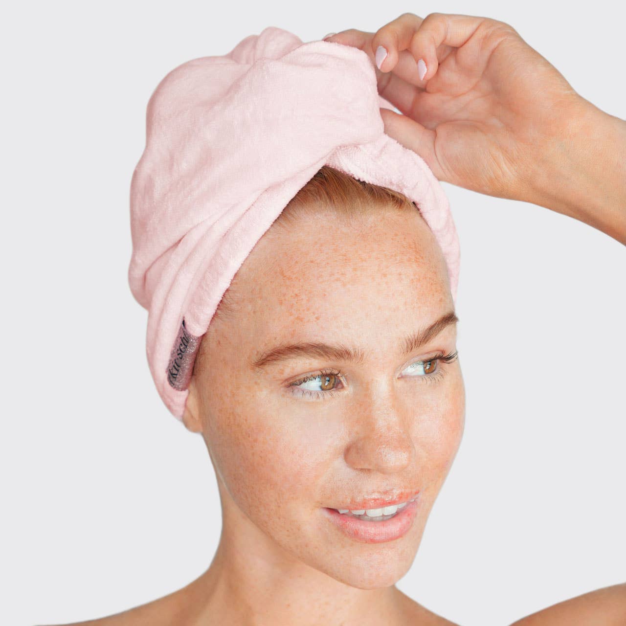 Quick Dry Hair Towel - Blush - Image 2