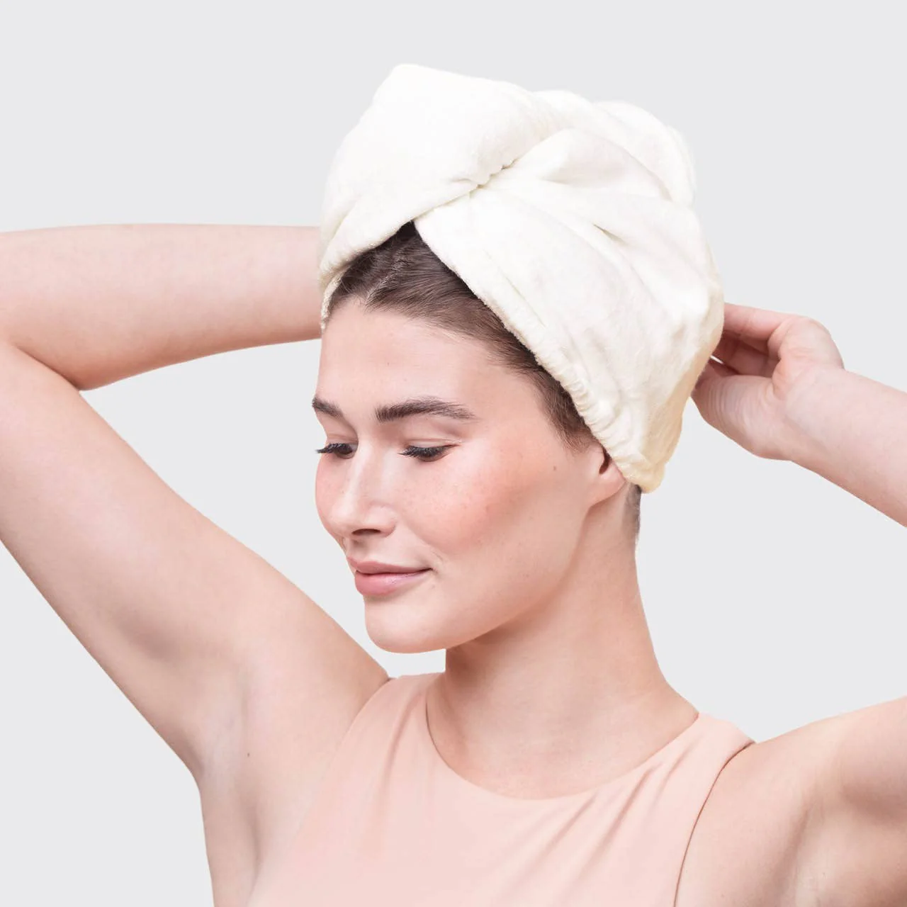Quick Dry Hair Towel - Ivory - Image 5