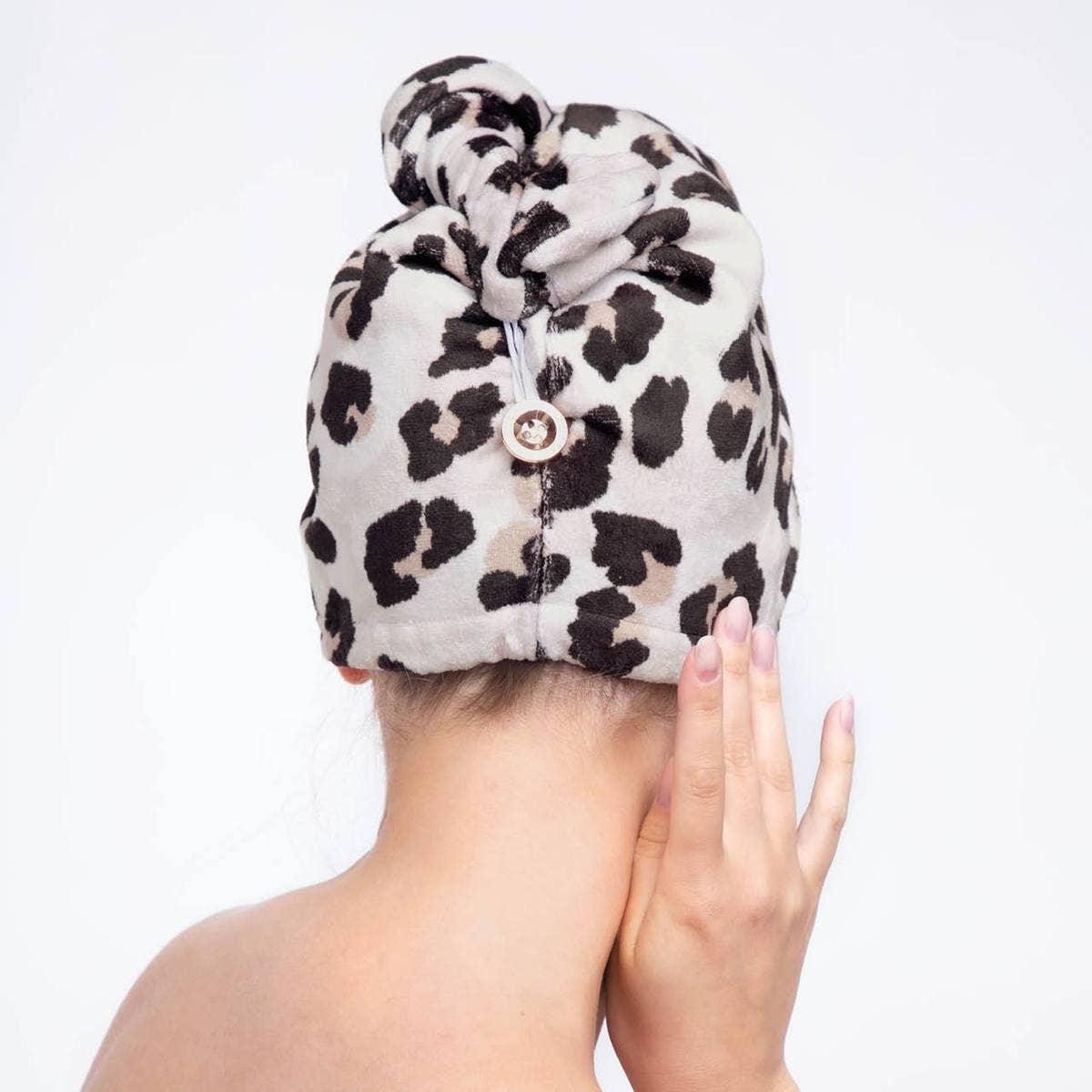 Quick Dry Hair Towel - Leopard - Image 5
