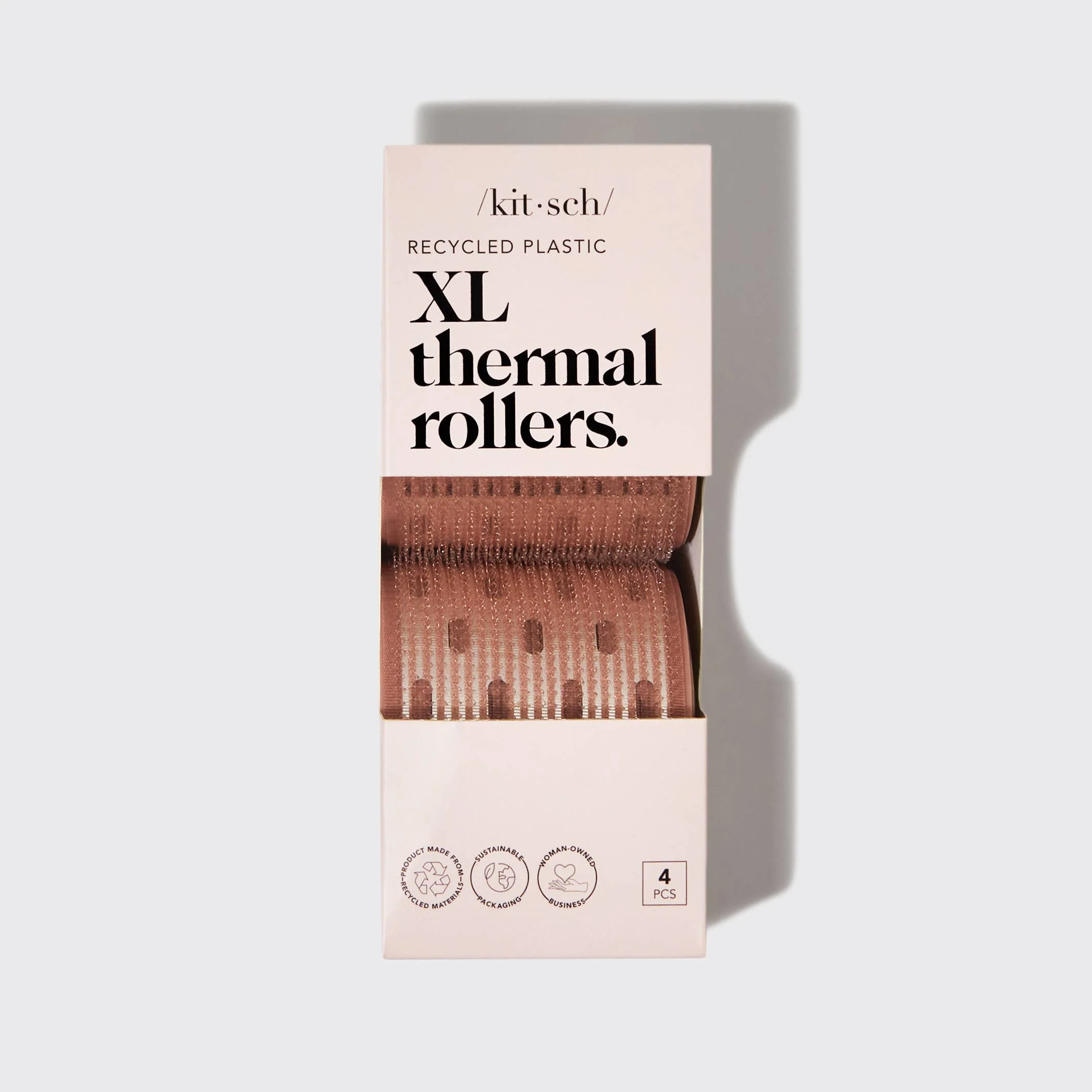 Recycled Plastic XL Thermal Rollers 4pc Set - Terracotta - Image 8