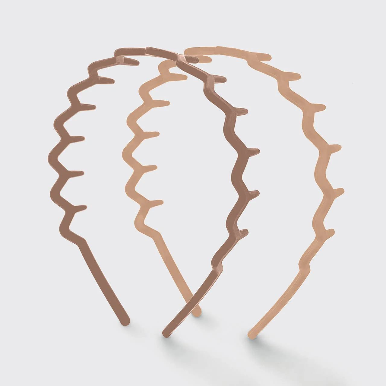 Recycled Plastic Zig Zag Headband 2pc - Neutral - Image 3