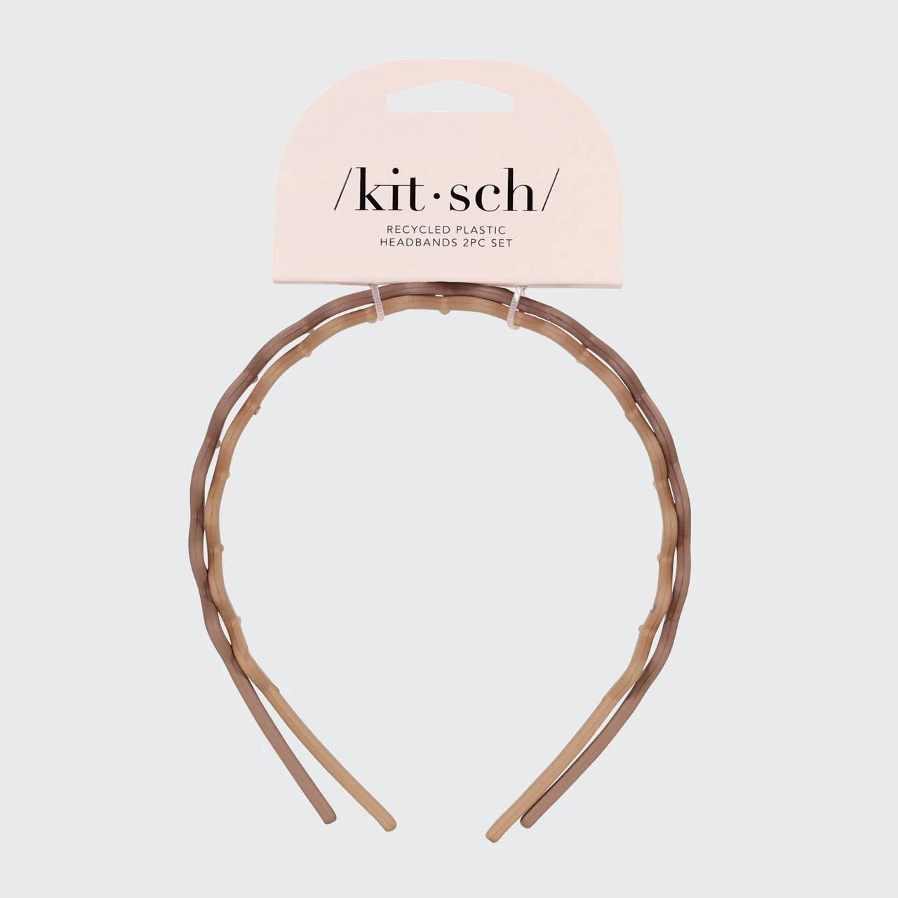 Recycled Plastic Zig Zag Headband 2pc - Neutral - Image 4