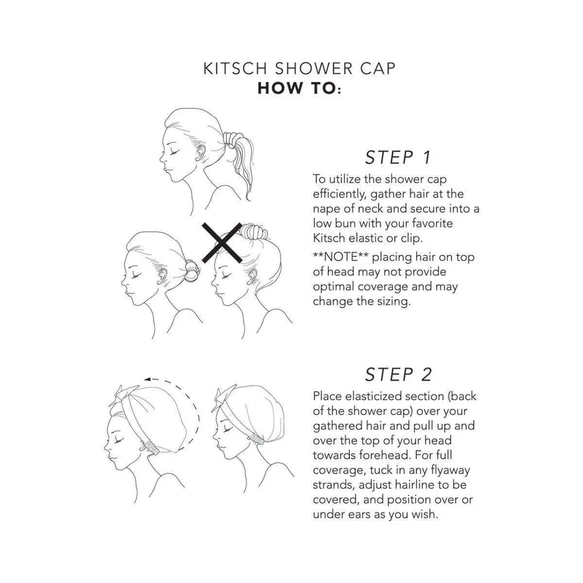 Recycled Polyester Luxe Shower Cap - Stripe - Image 3
