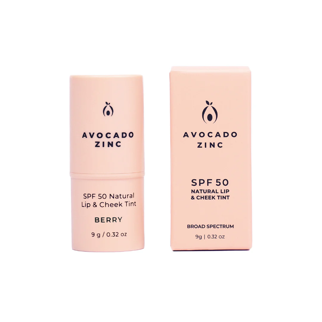 SPF 50 Natural Lip & Cheek Tint - Berry - Image 3