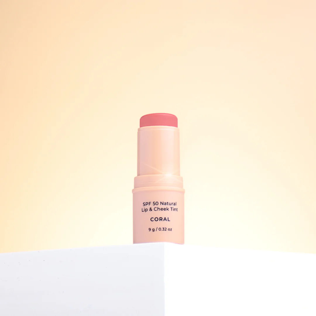 SPF 50 Natural Lip & Cheek Tint - Coral - Image 4