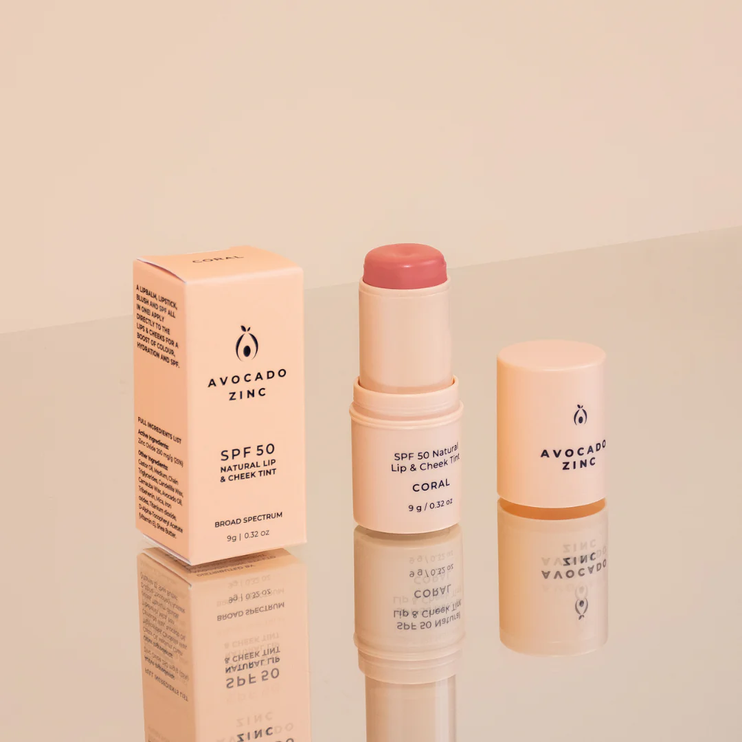 SPF 50 Natural Lip & Cheek Tint - Coral - Image 5