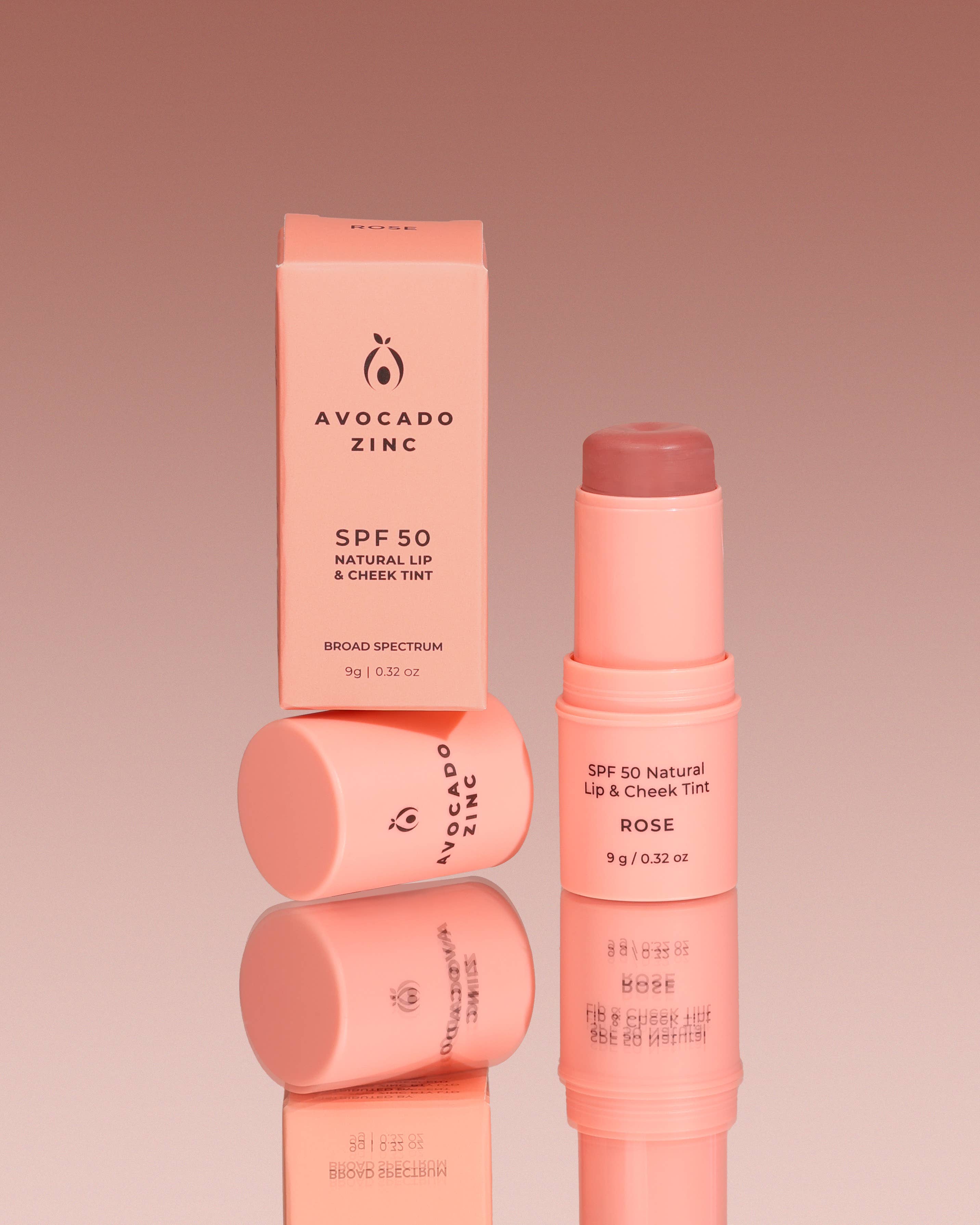 SPF 50 Natural Lip & Cheek Tint - Rose - Image 4