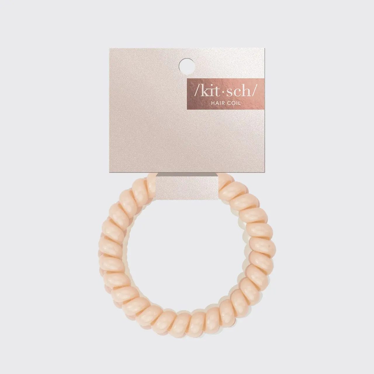 Spiral Hair Ties 4 Pc - Large Nude - Image 3