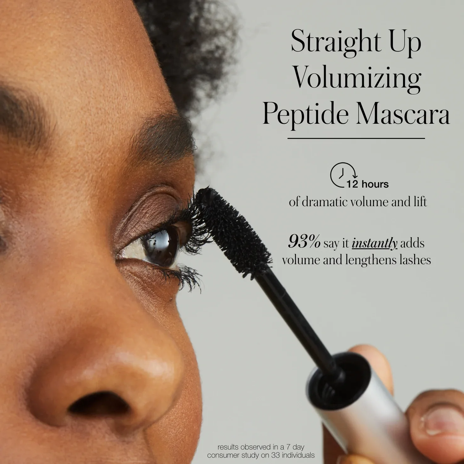 Straight Up Volumizing Peptide Mascara - Image 3