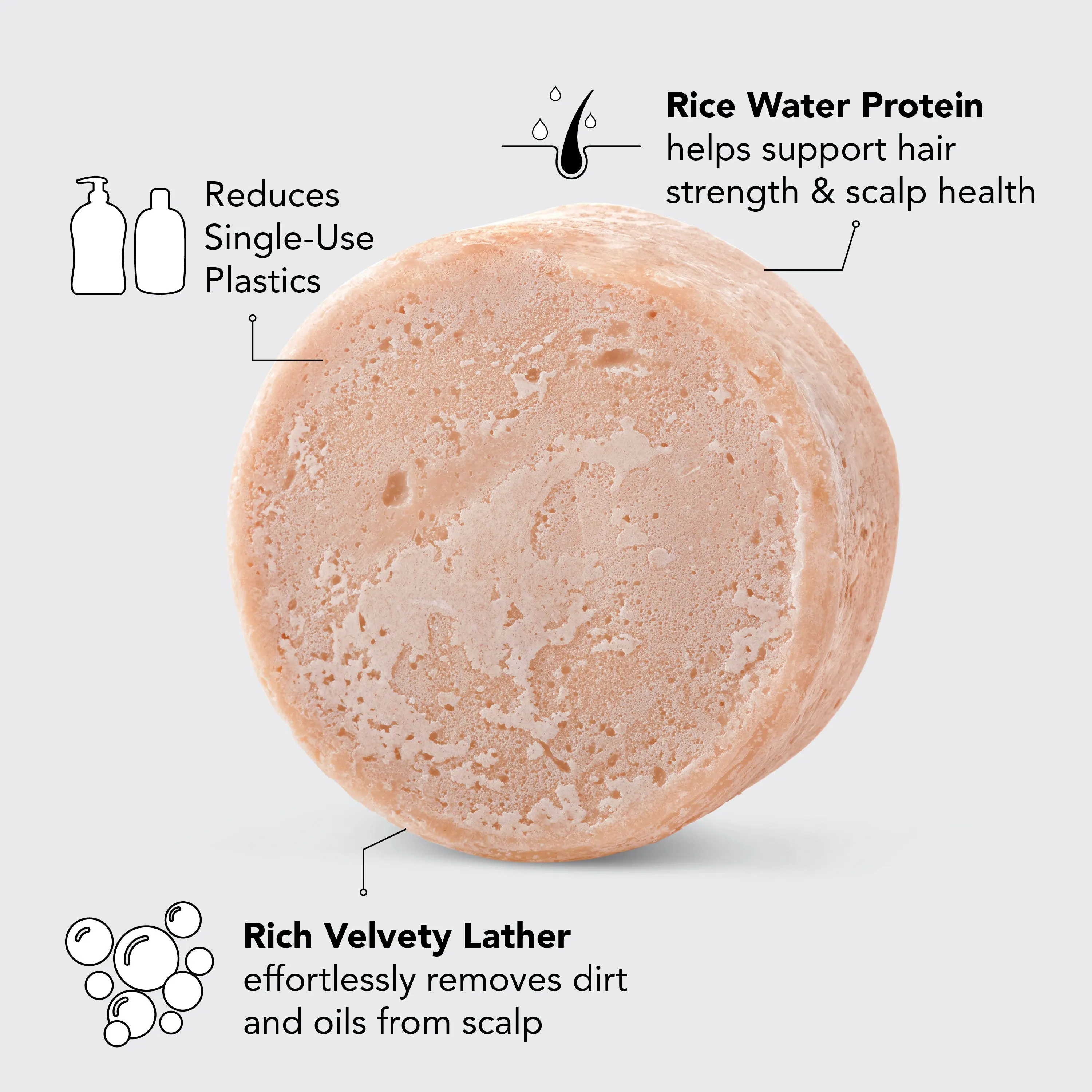 Strengthening Solid Shampoo with Rice Water Protein - Image 4
