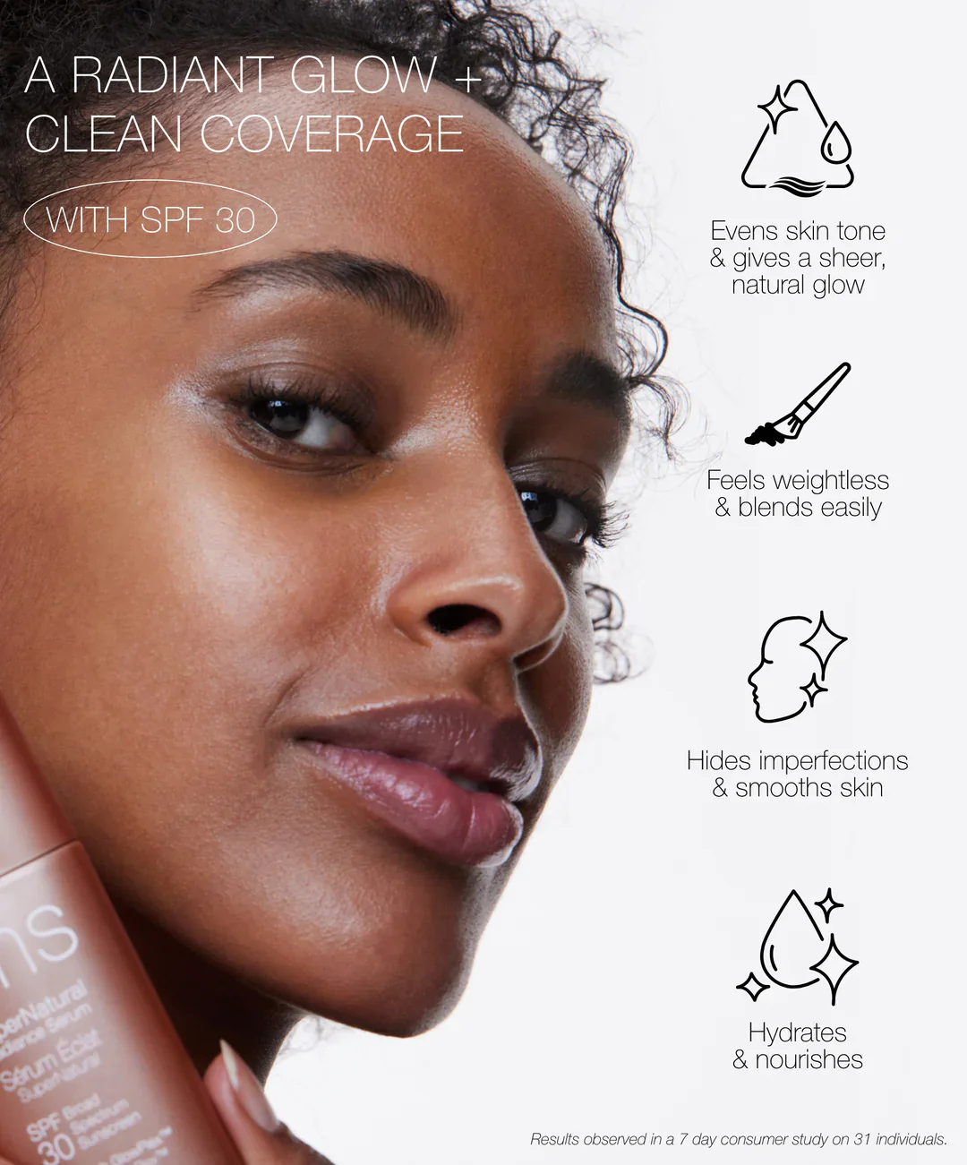 SuperNatural Radiance Serum Broad Spectrum SPF 30 Sunscreen - Image 5