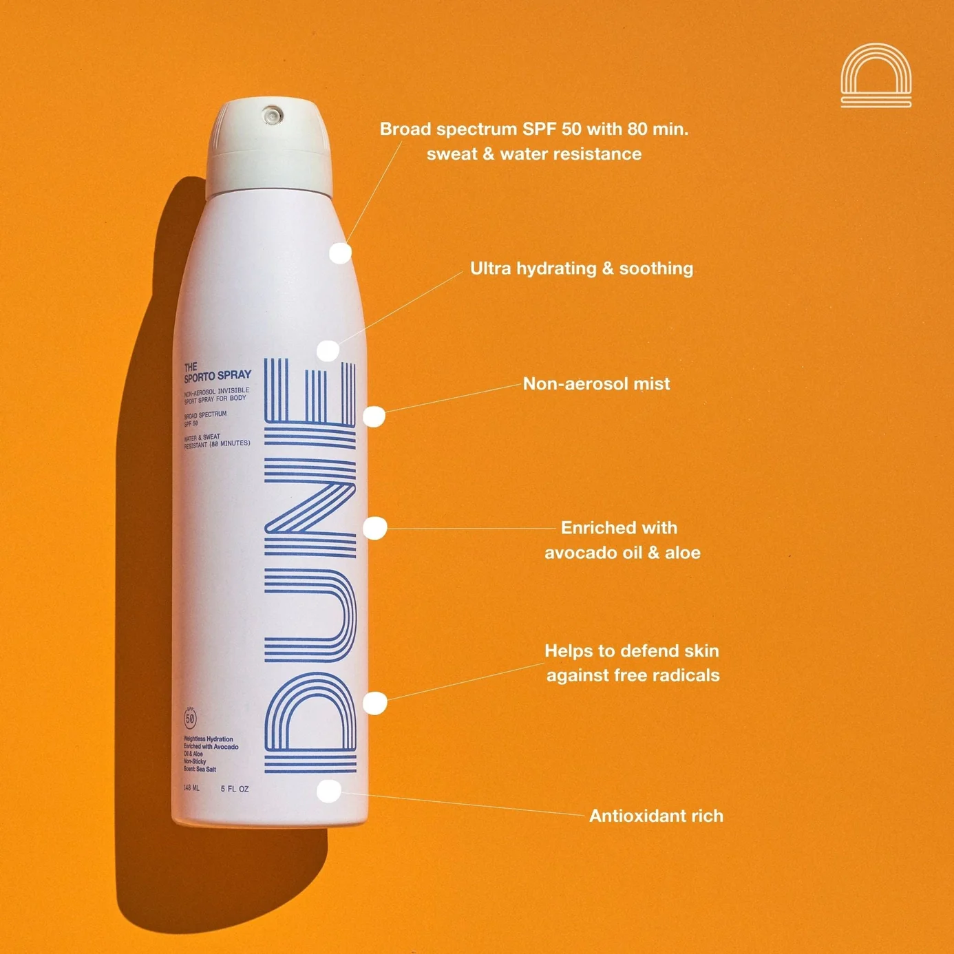The Sporto Spray Broad Spectrum SPF 50 - Image 3
