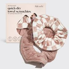 Towel Scrunchies - Terracotta Checker - Image 3