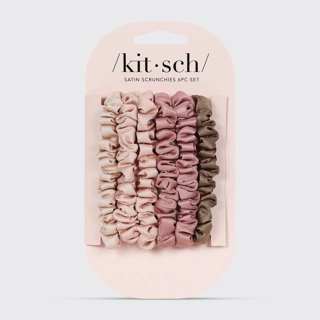 Ultra Petite Satin Scrunchies 6pc - Terracotta - Image 2