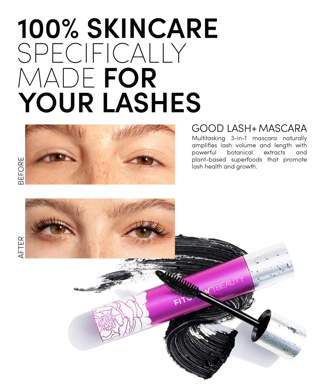 Vegan Good Lash+ Mascara 3-in-1 Volumize, Lengthen, Promote Growth - Image 4