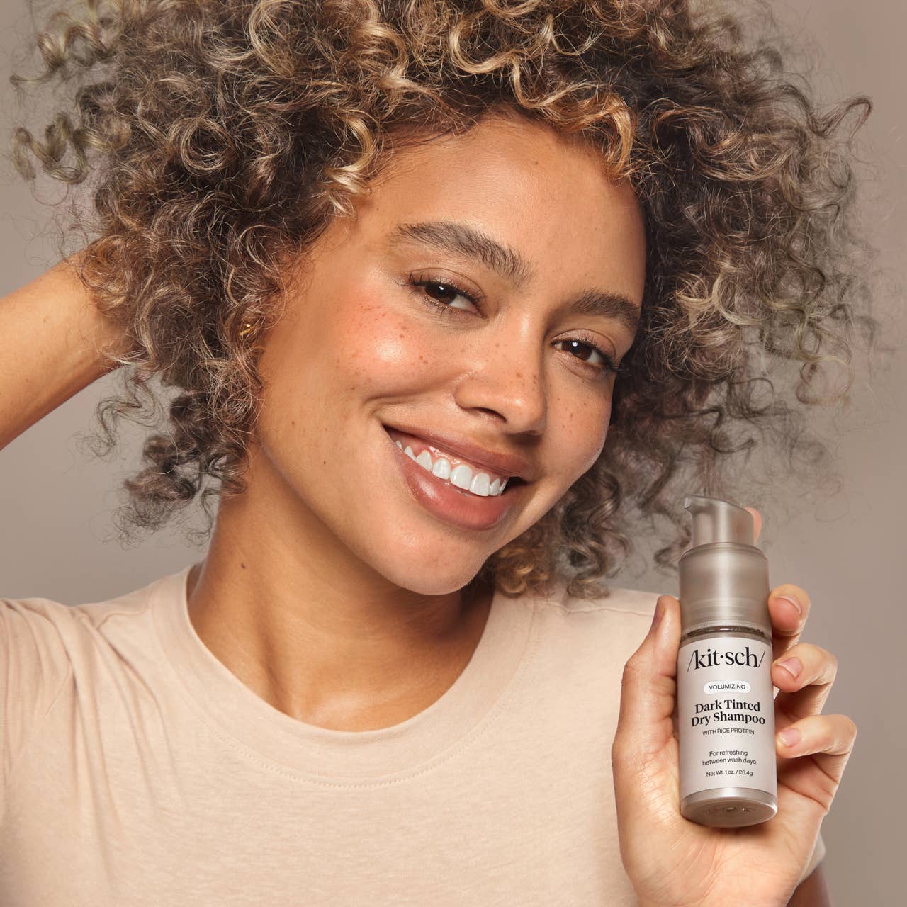 Volumizing Rice Protein Dry Shampoo - Dark Tinted 1 oz - Image 5