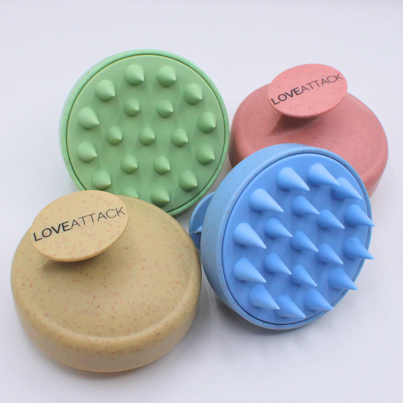 Wheat Straw + Silicone Scalp Massager Shampoo Brush - Image 2