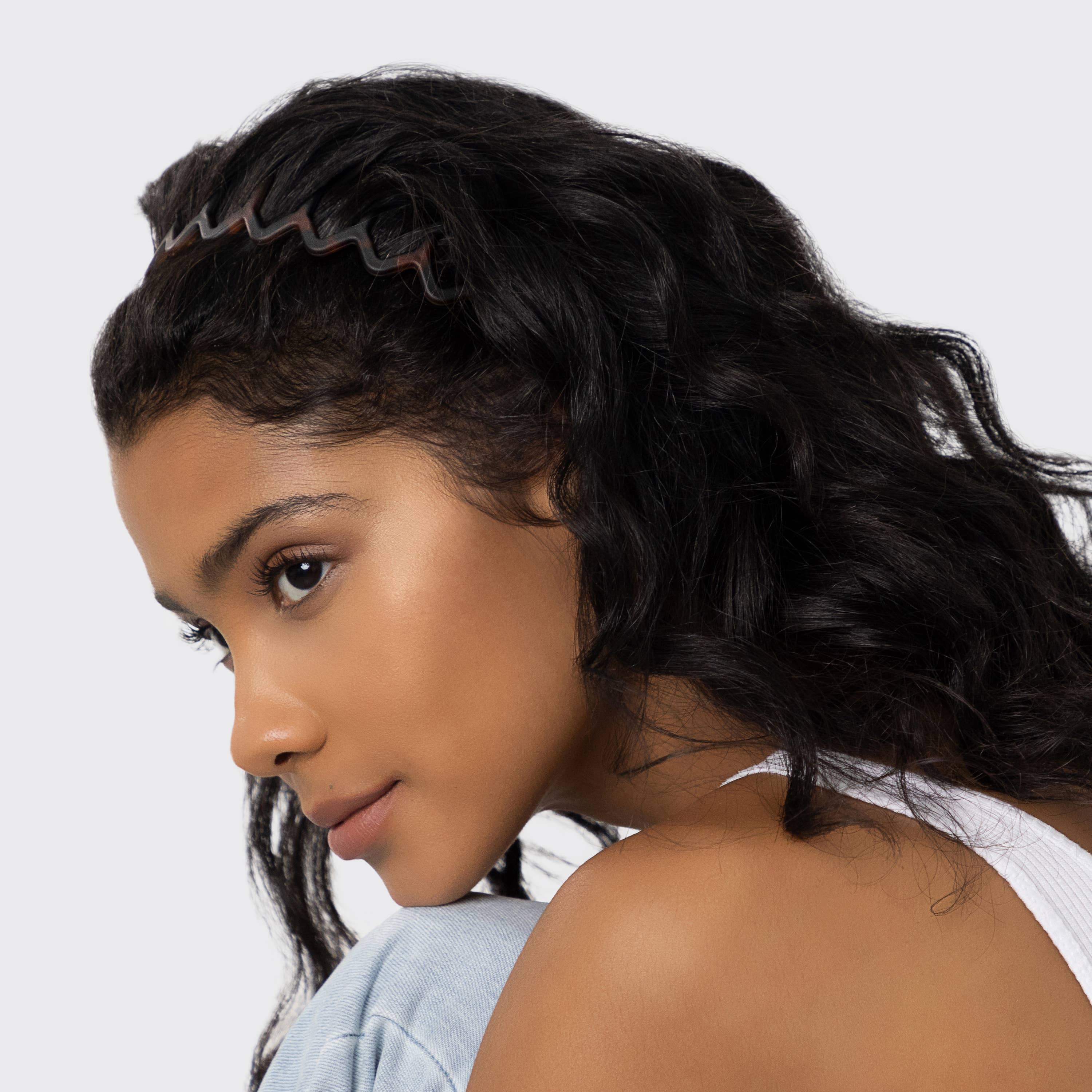 Zig Zag Headband 2pc - Black & Tort - Image 2