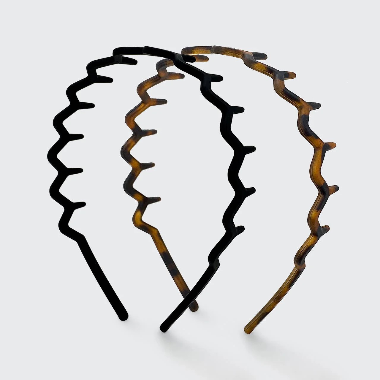 Zig Zag Headband 2pc - Black & Tort - Image 3