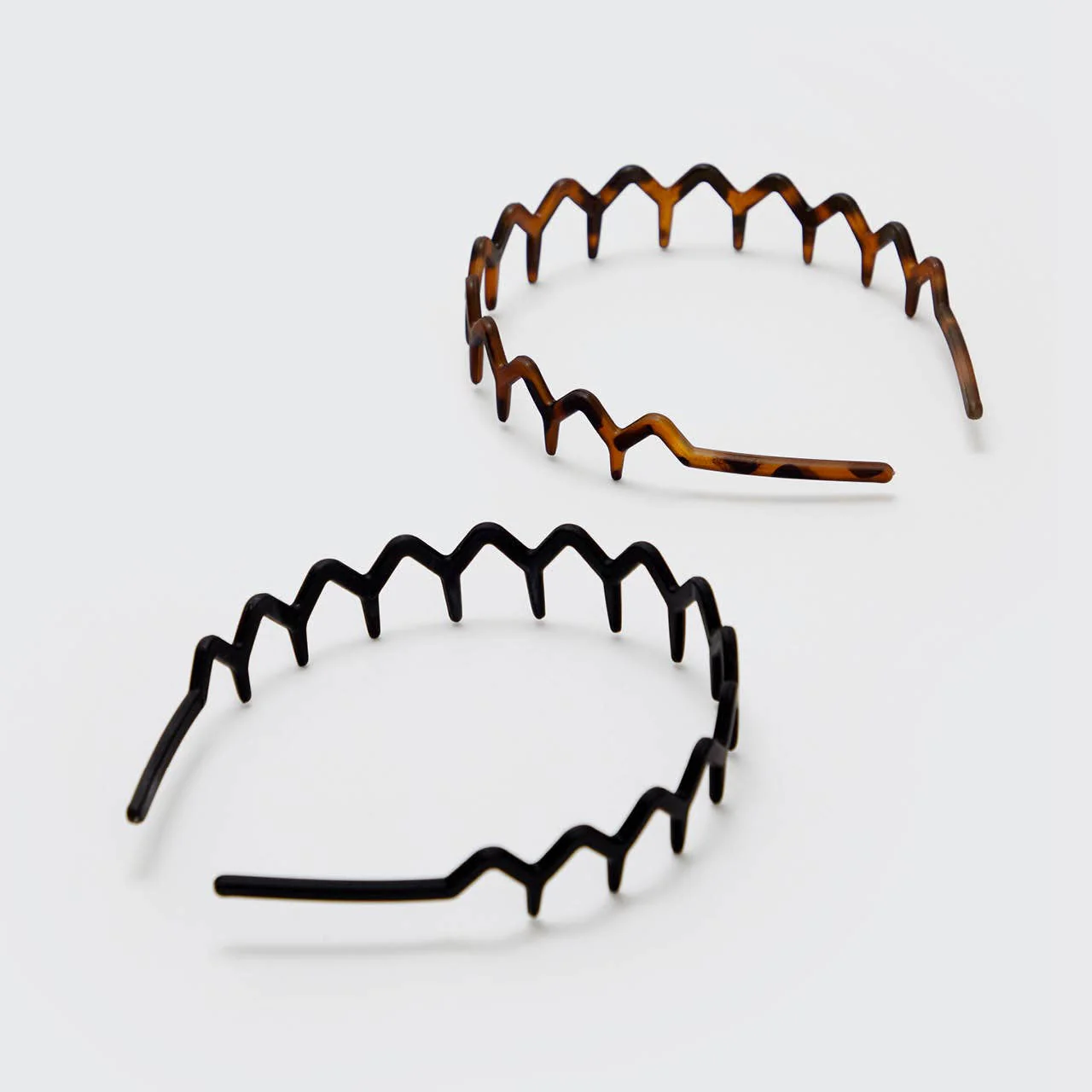 Zig Zag Headband 2pc - Black & Tort - Image 4